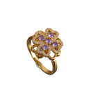 Women's Fashion Rotatable Purple Diamond Ring