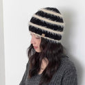 Striped Plush Knitted Hat All-matching