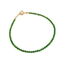 Retro Green Chalcedony Bracelet Agate Mini Thin