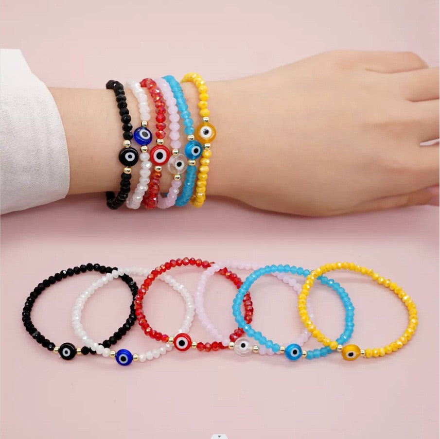 Multi-Color Fashion Cut Crystal Bracelet Simple