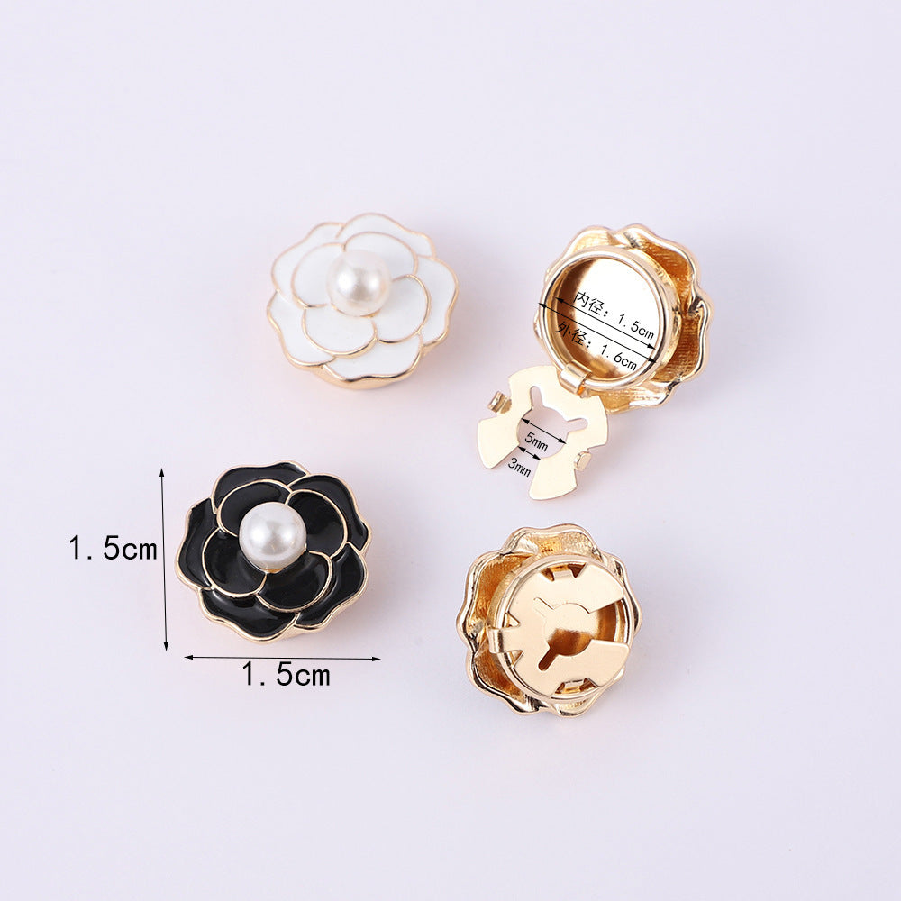 Women's Korean-style Three-dimensional Rose Pearl Cufflinks