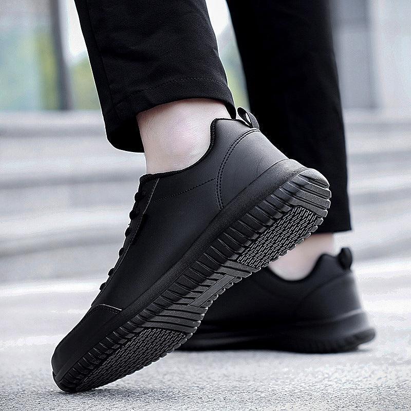 Plus Size Chef Shoes Men's Waterproof Kitchen Shoes Men's Leather Surface Sports Casual Shoes