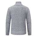 Men's Half Zipped Stand Collar Pullover Fleece Sweater