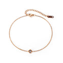 High-Grade Single Diamond Bracelet Female 18K Gold Simple Cold Style