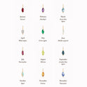 December Birthday Stone Drop-shaped Necklace