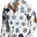 4-button Fashion Brand Casual Men's Printed Pullover Sweatshirt