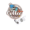 Minimalist Creative Coffee Cup Acrylic Retractable Badge Brooch