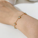 Non-mainstream Fresh Fresh And Pure Design Loving Heart Zircon Diamond Titanium Steel Bracelet