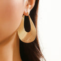 RETRO Geometric Curved Striped Stud Earrings