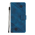 Skin-feeling Embossed Mobile Phone Leather Case Flip Card Money