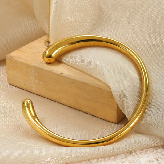 18K Stainless Steel Smooth Bracelet Plating