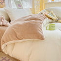 Thickened Winter Keep Warm Pure Color Double-sided Velvet Quilt Cover