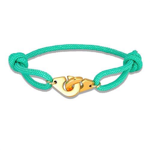 Popular Golden Handcuffs Carrying Strap Milan Rope Adjustable Bracelet