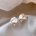 Women's Sterling Silver Needle Light Luxury Minority Camellia Ear Studs