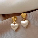 Double Love Frosted Stud Earrings For Women