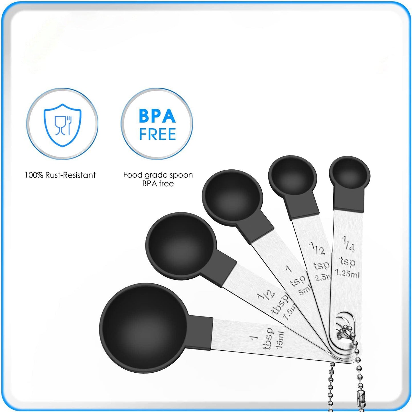 Stainless Steel Plastic Measuring Cup And Spoon Set 10 Pieces