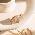 Women's Exquisite Copper Plated Gold Hundred Zircon Earrings