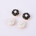 Women's Korean-style Three-dimensional Rose Pearl Cufflinks