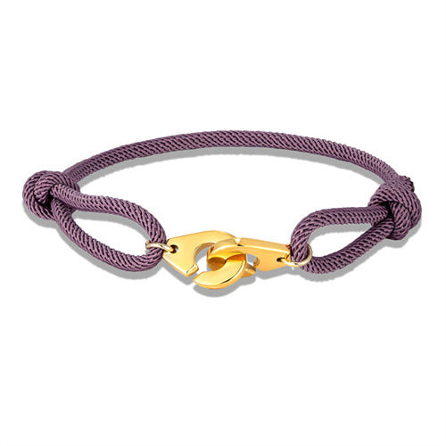 Popular Golden Handcuffs Carrying Strap Milan Rope Adjustable Bracelet