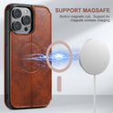 Magnetic Wireless Charger Protective Leather Case Phone Case