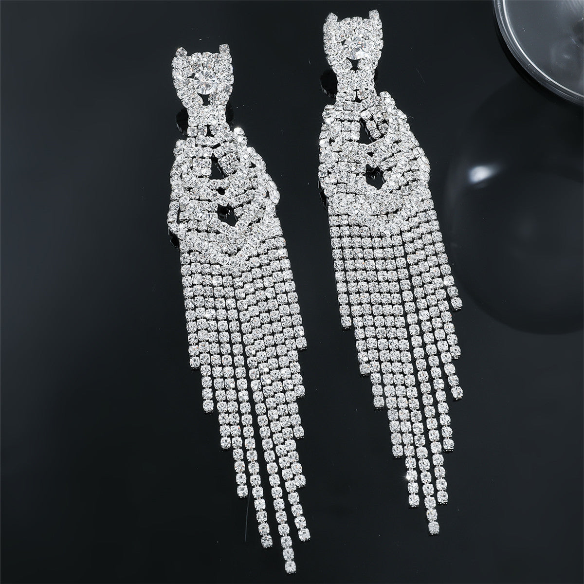 Full Diamond Long Tassel Women's Earrings