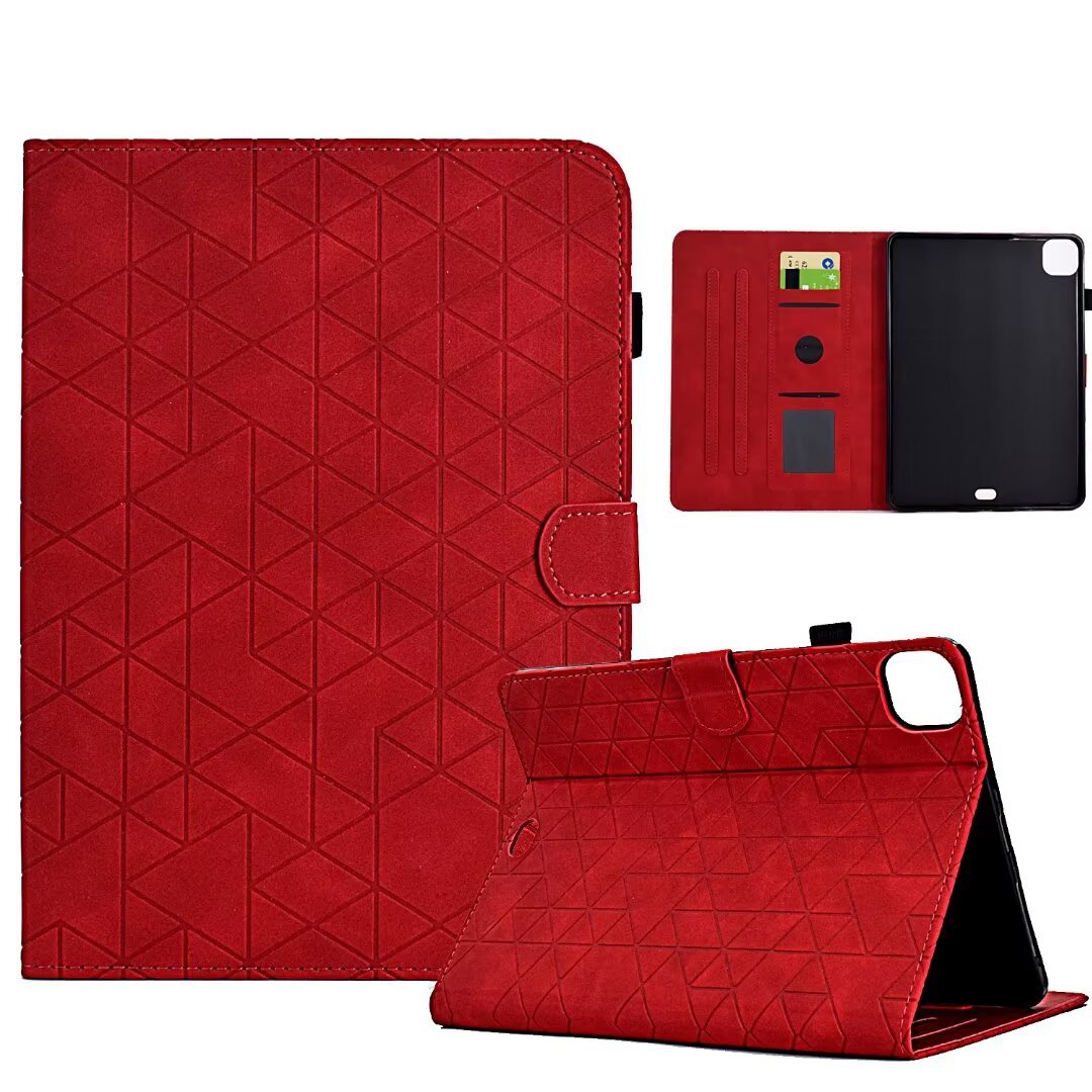 Tablet Leather Case Diamond Frosted Card Holder Drop-resistant