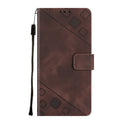 Skin-feeling Embossed Mobile Phone Leather Case Flip Card Money