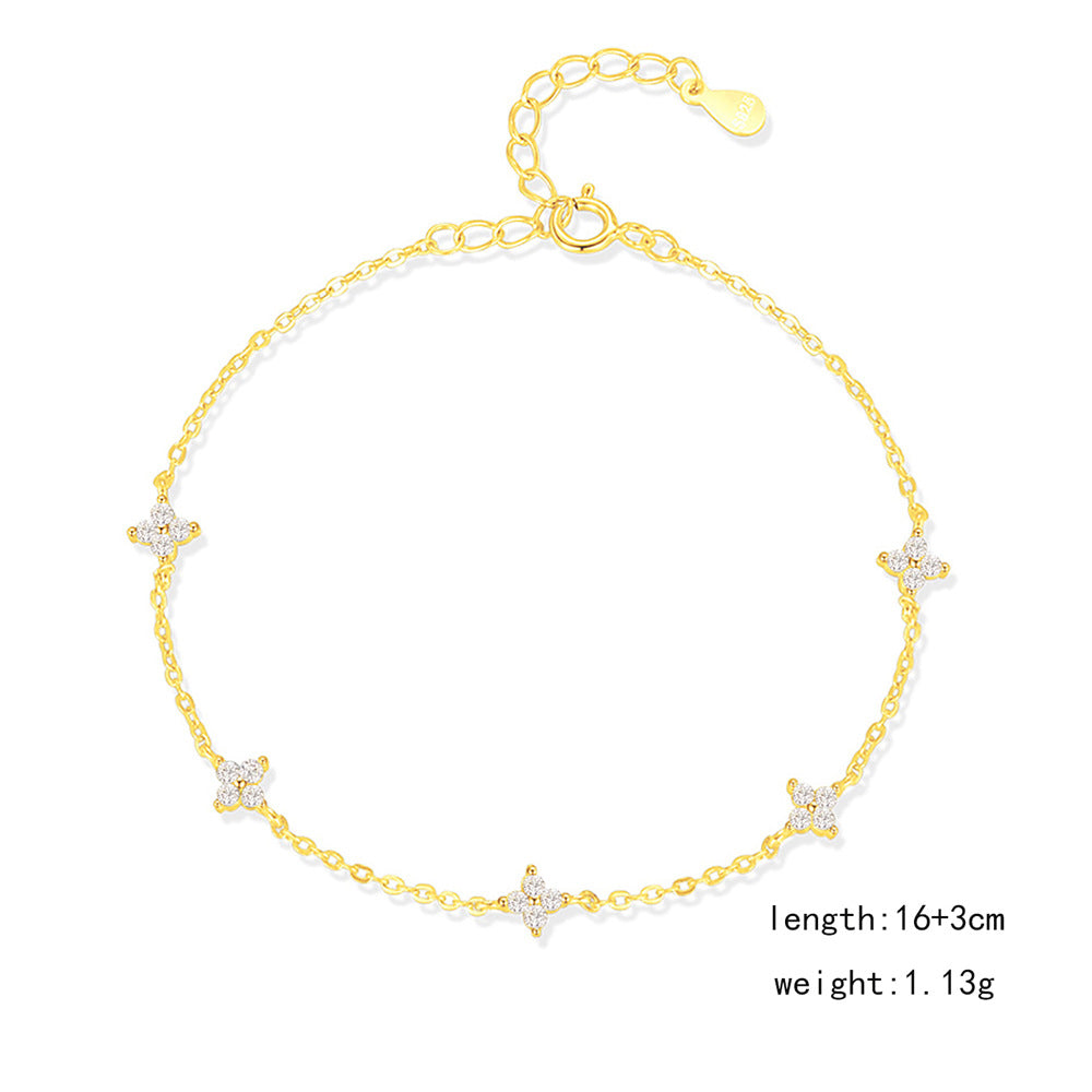 Diamond Flower Temperament Bracelet For Women