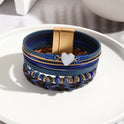 Retro Love Hand-woven Leather Bracelet