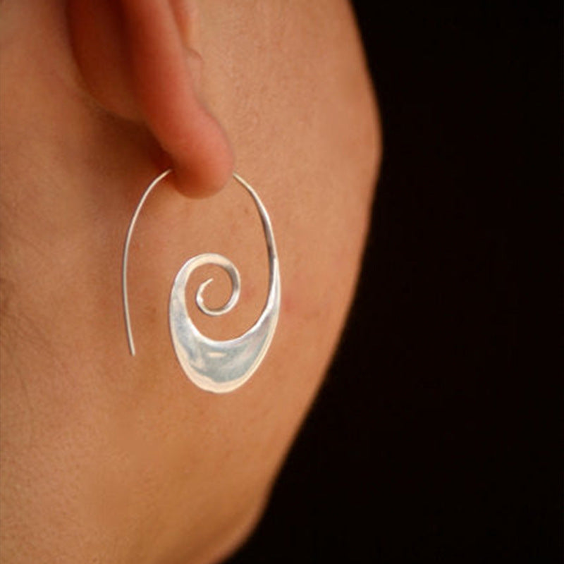 Women's Geometric Spiral Earrings Retro Simple