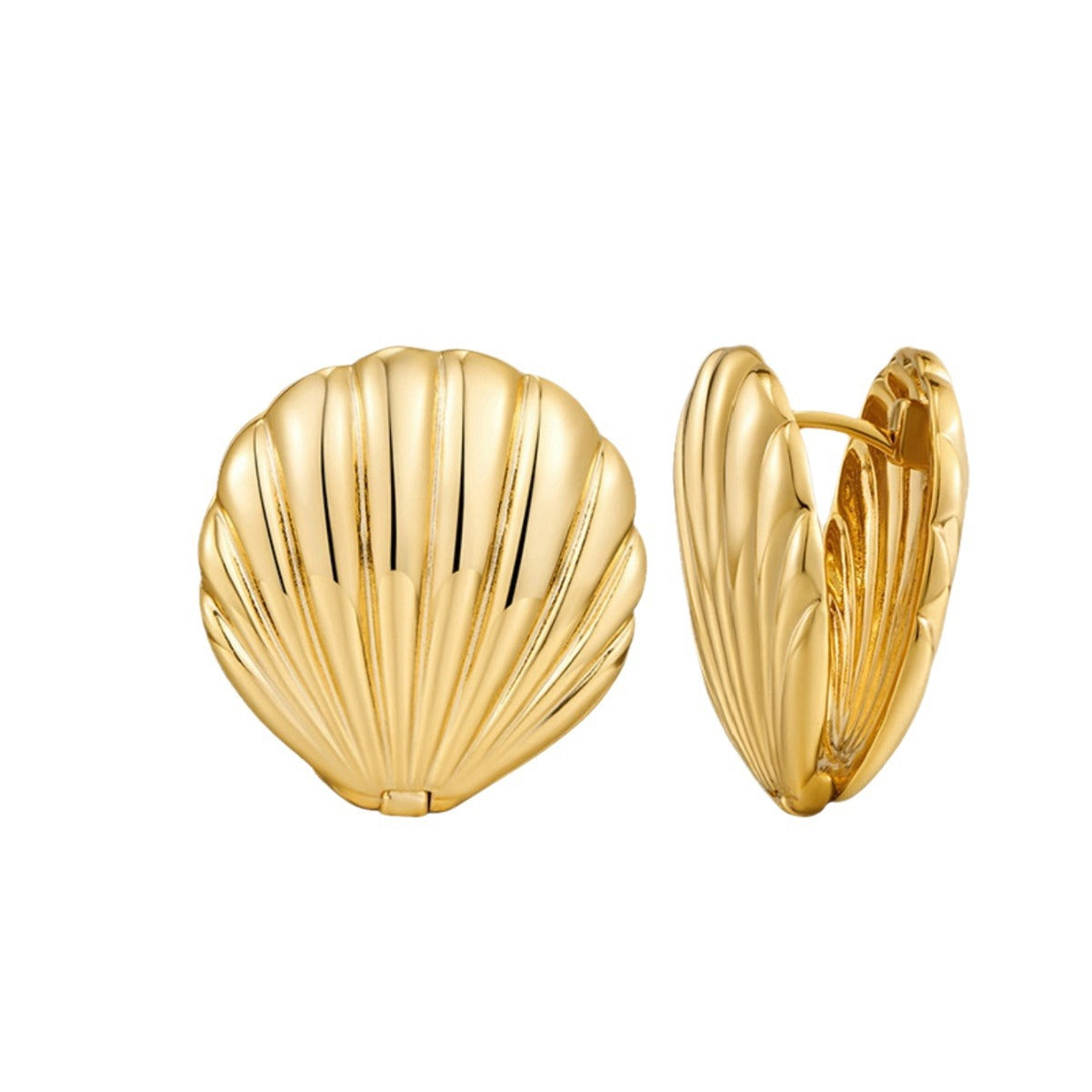 Exaggerated Ocean Shell Texture Earrings For Women