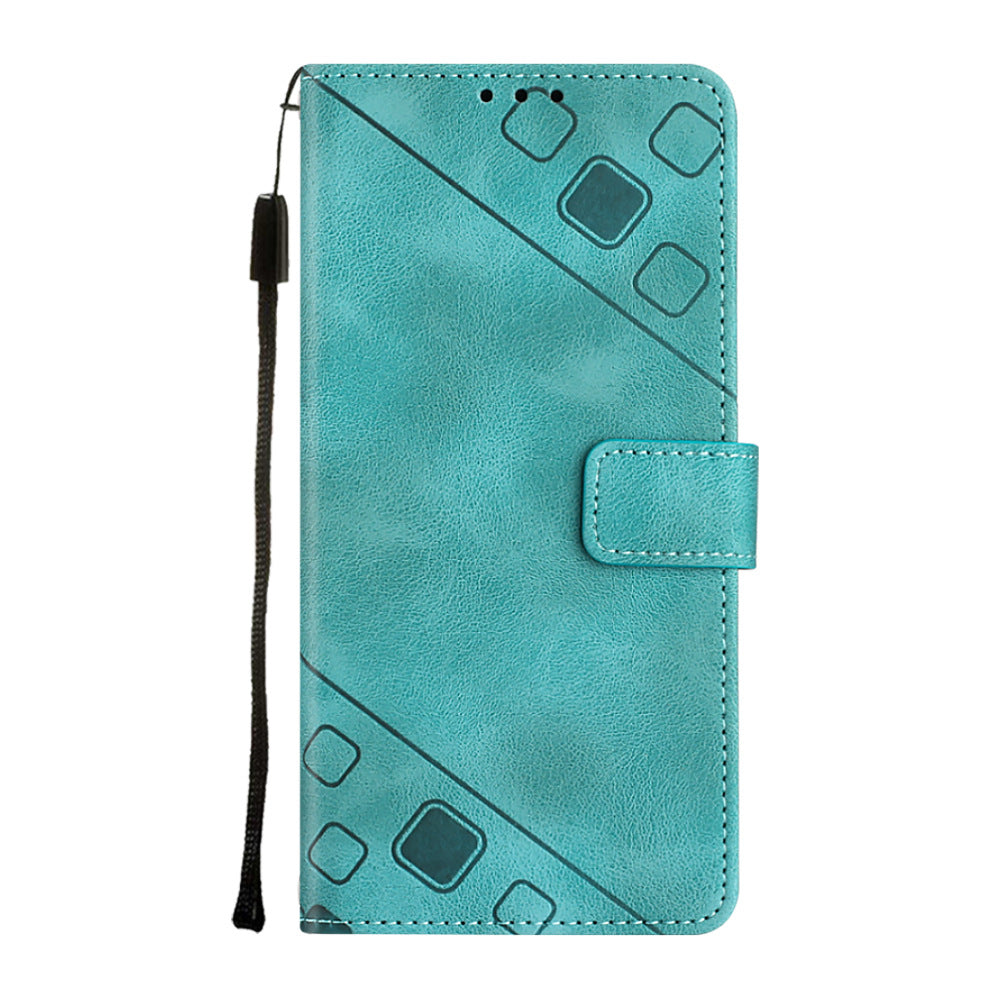 Skin-feeling Embossed Mobile Phone Leather Case Flip Card Money