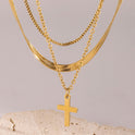 Women's Fashion Personality Cross Simple Necklace