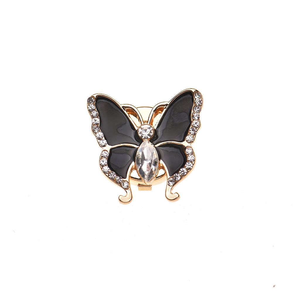 Women's Three-dimensional Butterfly Rhinestone Shirt Cufflinks