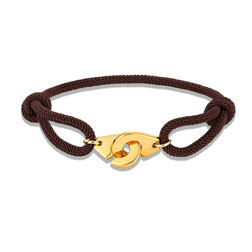 Popular Golden Handcuffs Carrying Strap Milan Rope Adjustable Bracelet