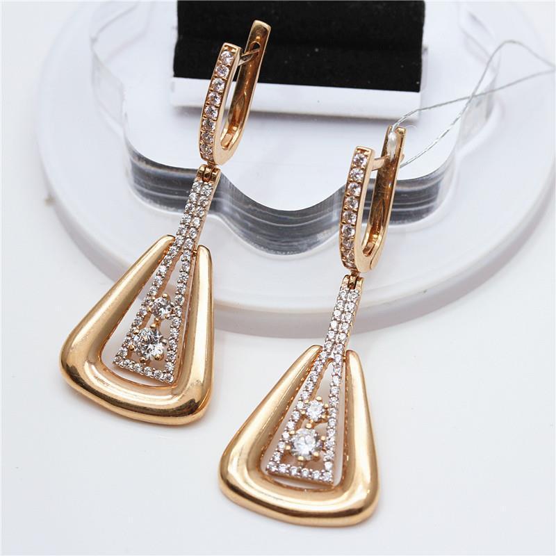 Zircon Earrings Rose Gold Plated All-match Simple