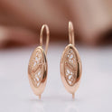 Rose Gold Exquisite Hollow Pattern Earrings