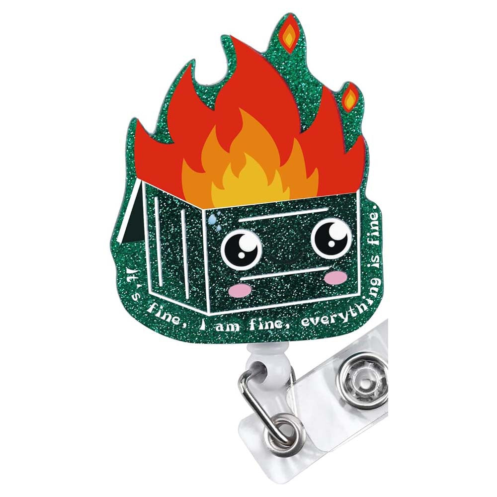 Minimalist Creative Coffee Cup Acrylic Retractable Badge Brooch