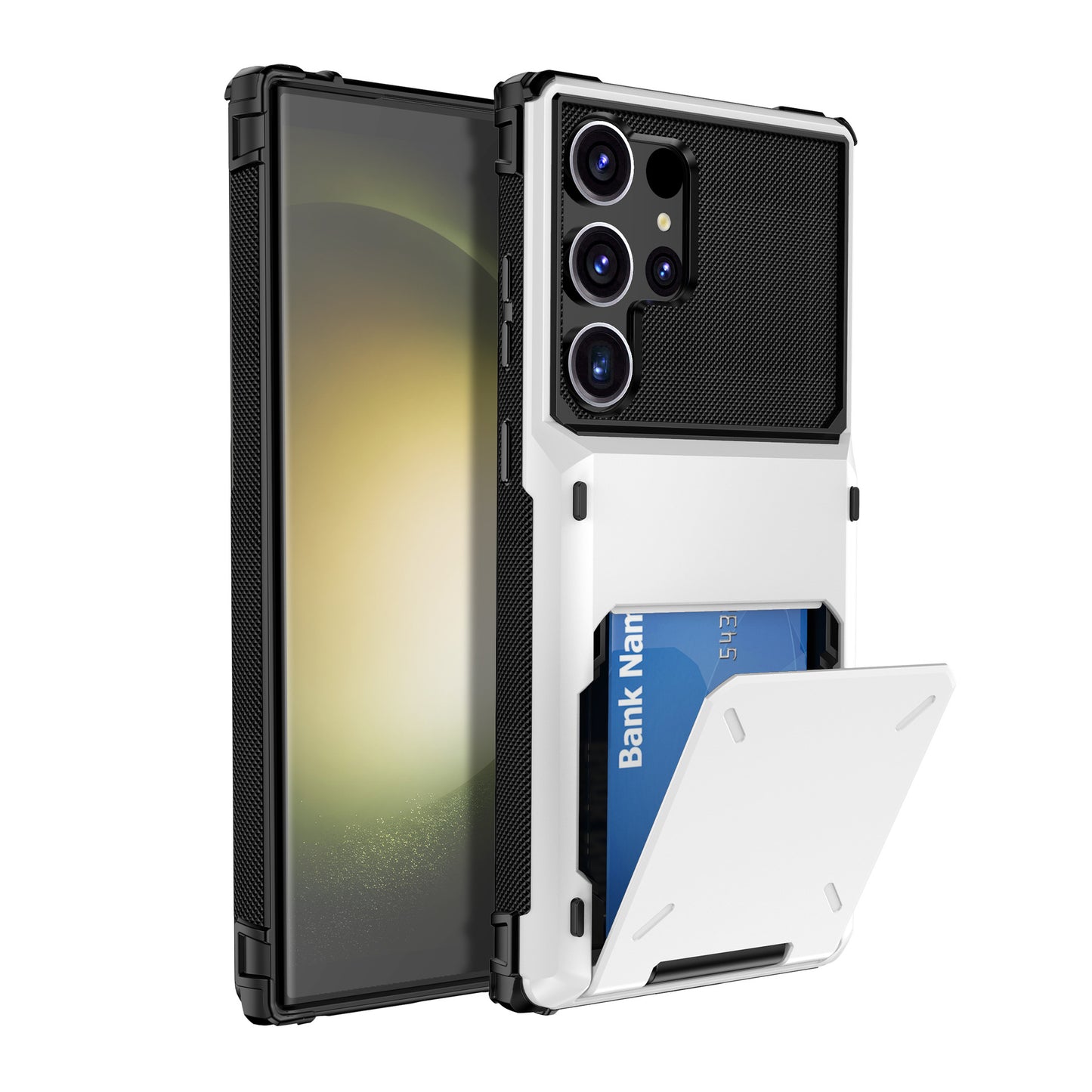 Two-in-one Four-corner Drop-resistant Flip Card Phone Case