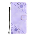 Skin-feeling Embossed Mobile Phone Leather Case Flip Card Money