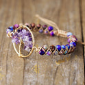 Amethyst Hand Weaving Bracelet Couple Ornament