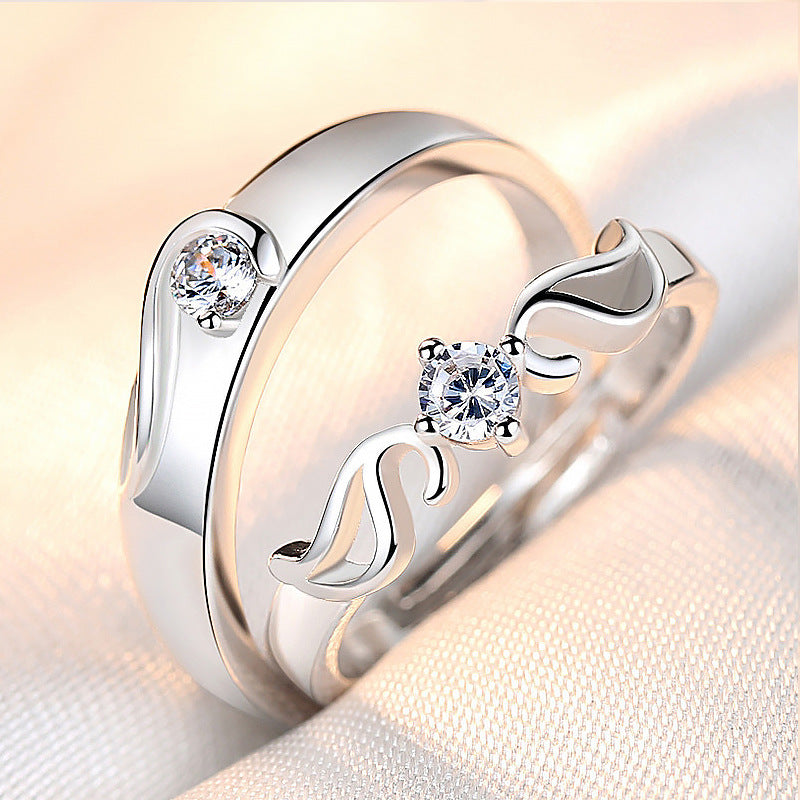 Fashion Simple Opening Ring Couple Ring