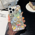 Flower Bow Tie Shell Phone Case Rhinestone
