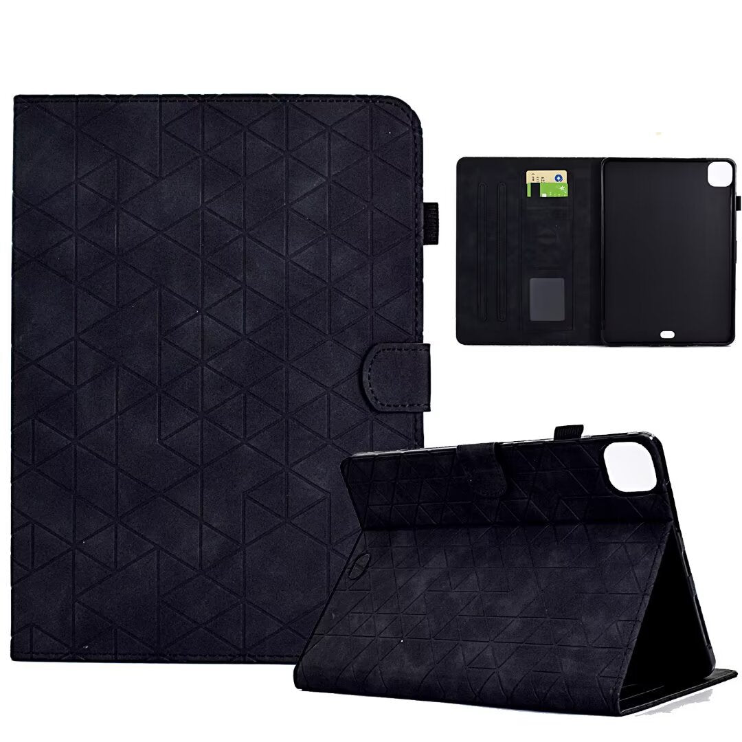 Tablet Leather Case Diamond Frosted Card Holder Drop-resistant