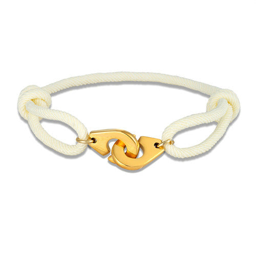 Popular Golden Handcuffs Carrying Strap Milan Rope Adjustable Bracelet