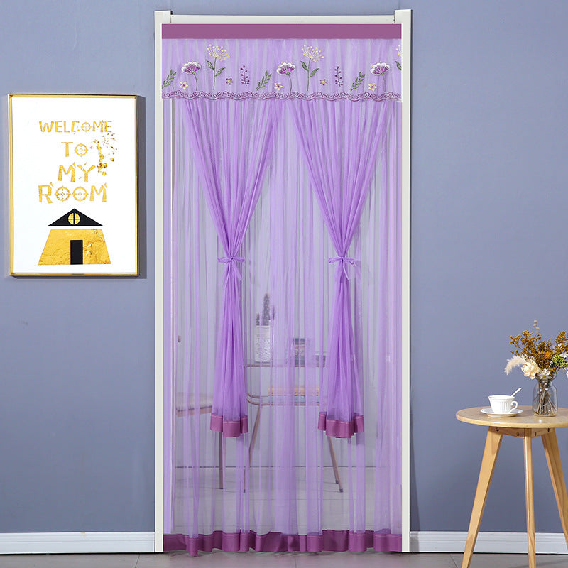 Punch-free Mosquito-proof Curtain Fabric Mesh Curtains Bedroom Lace Partition Four Seasons Household