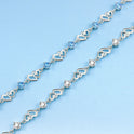 Special Interest Light Luxury Doppel Herz Blue Zircon Bracelet