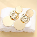 Simple Exaggerated Temperamental High Sense Round Ring Earrings Women