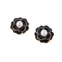Women's Korean-style Three-dimensional Rose Pearl Cufflinks