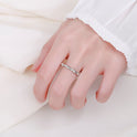 Niche High-grade 925 Sterling Silver Simple Micro Rhinestone Ring